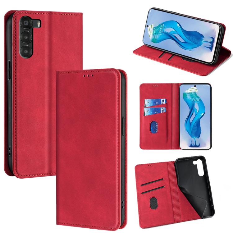 Skin Feel Magnetic Leather Phone Case