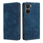 RFID Anti-theft Brush Magnetic Leather Phone Case, For ZTE Axon 40 Lite