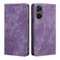 RFID Anti-theft Brush Magnetic Leather Phone Case, For ZTE Axon 40 Lite