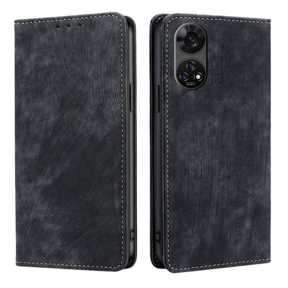 RFID Anti-theft Brush Magnetic Leather Phone Case