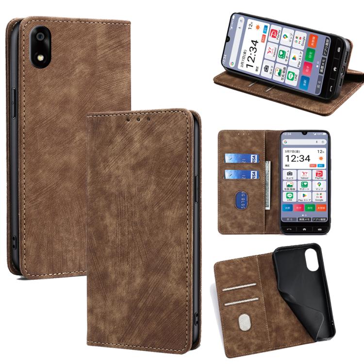 RFID Anti-theft Brush Magnetic Leather Phone Case, For ZTE Kantan Sumaho 4 A402ZT, For ZTE Blade A35e 4G, For ZTE nubia S 5G A403ZT, For ZTE nubia RedMagic 10 Pro