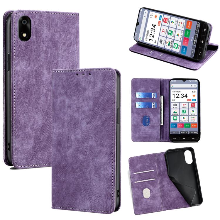 RFID Anti-theft Brush Magnetic Leather Phone Case, For ZTE Kantan Sumaho 4 A402ZT, For ZTE Blade A35e 4G, For ZTE nubia S 5G A403ZT, For ZTE nubia RedMagic 10 Pro