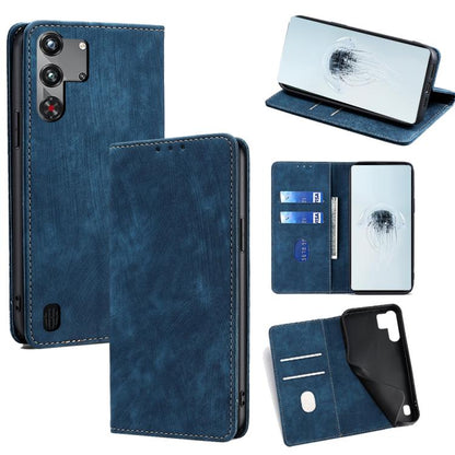 RFID Anti-theft Brush Magnetic Leather Phone Case, For ZTE Kantan Sumaho 4 A402ZT, For ZTE Blade A35e 4G, For ZTE nubia S 5G A403ZT, For ZTE nubia RedMagic 10 Pro