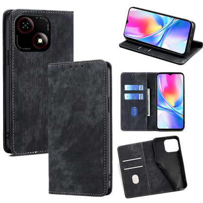RFID Anti-theft Brush Magnetic Leather Phone Case, For ZTE Kantan Sumaho 4 A402ZT, For ZTE Blade A35e 4G, For ZTE nubia S 5G A403ZT, For ZTE nubia RedMagic 10 Pro