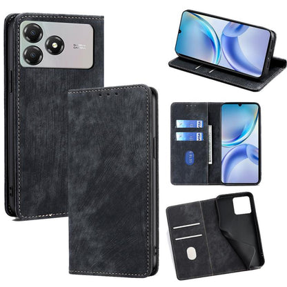 RFID Anti-theft Brush Magnetic Leather Phone Case, For ZTE nubia S2 504ZT, For ZTE nubia S2e / S2R / S2 Lite, For ZTE Blade A36 4G, For ZTE Blade A56 4G