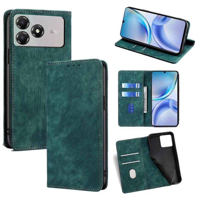 RFID Anti-theft Brush Magnetic Leather Phone Case, For ZTE nubia S2 504ZT, For ZTE nubia S2e / S2R / S2 Lite, For ZTE Blade A36 4G, For ZTE Blade A56 4G