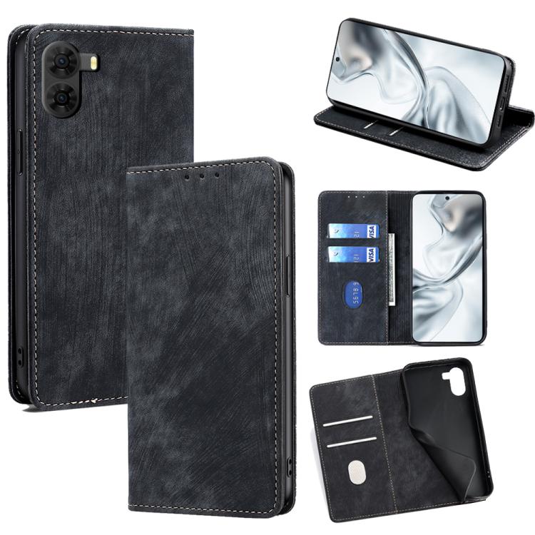 RFID Anti-theft Brush Magnetic Leather Phone Case, For ZTE nubia S2 504ZT, For ZTE nubia S2e / S2R / S2 Lite, For ZTE Blade A36 4G, For ZTE Blade A56 4G