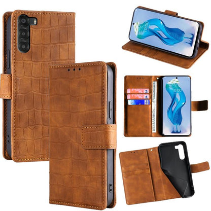 Skin Feel Crocodile Magnetic Clasp Leather Phone Case, For ZTE Kantan Sumaho 4 A402ZT, For ZTE Blade A35e 4G, For ZTE nubia S 5G A403ZT, For ZTE nubia RedMagic 10 Pro, For ZTE Anshin Family, For ZTE Axon 40 Lite
