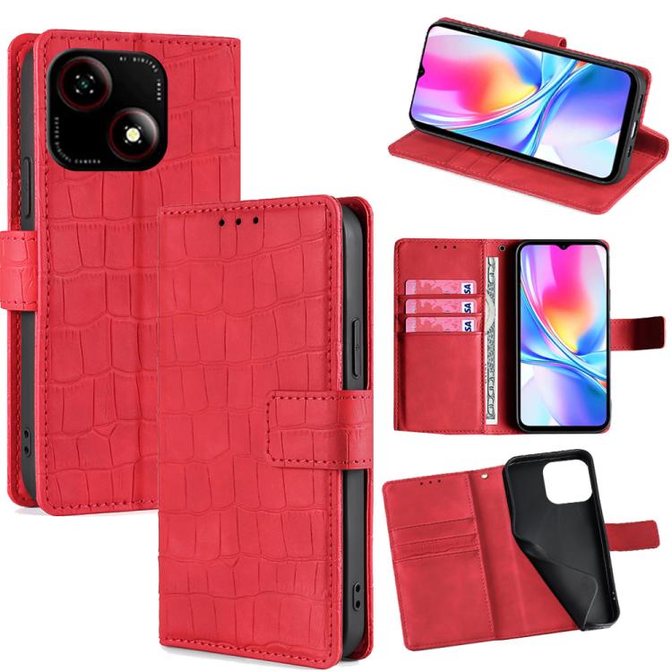 Skin Feel Crocodile Magnetic Clasp Leather Phone Case, For ZTE Kantan Sumaho 4 A402ZT, For ZTE Blade A35e 4G, For ZTE nubia S 5G A403ZT, For ZTE nubia RedMagic 10 Pro, For ZTE Anshin Family, For ZTE Axon 40 Lite