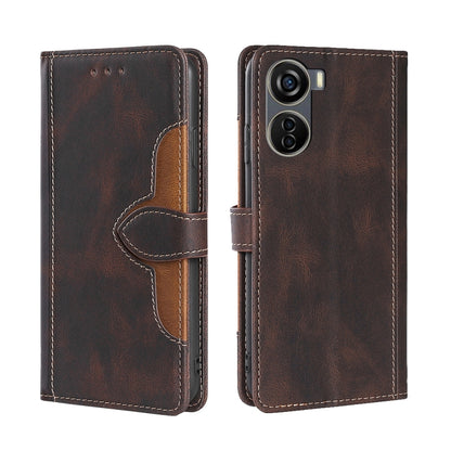 Skin Feel Magnetic Buckle Leather Phone Case