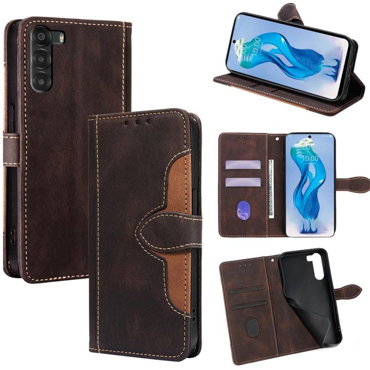 Skin Feel Magnetic Buckle Leather Phone Case, For ZTE Kantan Sumaho 4 A402ZT, For ZTE Blade A35e 4G, For ZTE nubia S 5G A403ZT, For ZTE nubia RedMagic 10 Pro, For ZTE Anshin Family, For ZTE Axon 40 Lite