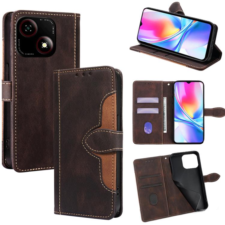 Skin Feel Magnetic Buckle Leather Phone Case, For ZTE Kantan Sumaho 4 A402ZT, For ZTE Blade A35e 4G, For ZTE nubia S 5G A403ZT, For ZTE nubia RedMagic 10 Pro, For ZTE Anshin Family, For ZTE Axon 40 Lite