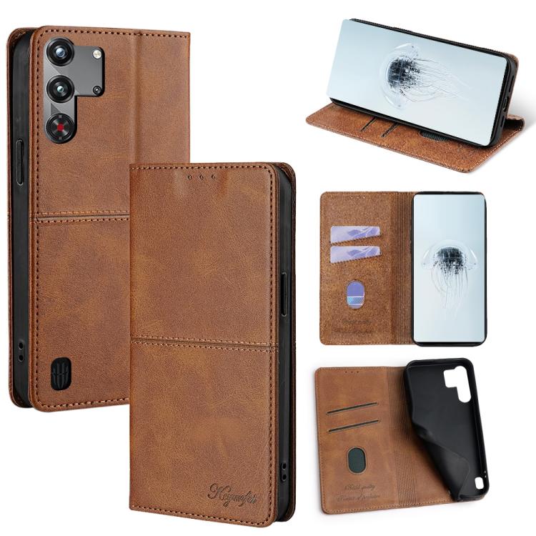 Cow Texture Magnetic Leather Phone Case, For ZTE Kantan Sumaho 4 A402ZT, For ZTE Blade A35e 4G, For ZTE nubia RedMagic 10 Pro, For ZTE Anshin Family