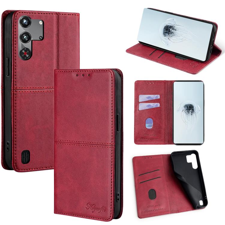 Cow Texture Magnetic Leather Phone Case, For ZTE Kantan Sumaho 4 A402ZT, For ZTE Blade A35e 4G, For ZTE nubia RedMagic 10 Pro, For ZTE Anshin Family