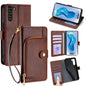 Zipper Bag Leather Phone Case, For ZTE nubia S 5G A403ZT, For ZTE nubia RedMagic 10 Pro, For ZTE Anshin Family, For ZTE Axon 40 Lite