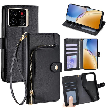 Zipper Bag Leather Phone Case, For ZTE nubia S2 504ZT, For ZTE nubia S2e / S2R / S2 Lite, For ZTE Blade A36 4G, For ZTE Blade A56 4G, For ZTE Kantan Sumaho 4 A402ZT, For ZTE Blade A35e 4G