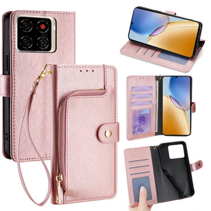 Zipper Bag Leather Phone Case, For ZTE nubia S2 504ZT, For ZTE nubia S2e / S2R / S2 Lite, For ZTE Blade A36 4G, For ZTE Blade A56 4G, For ZTE Kantan Sumaho 4 A402ZT, For ZTE Blade A35e 4G