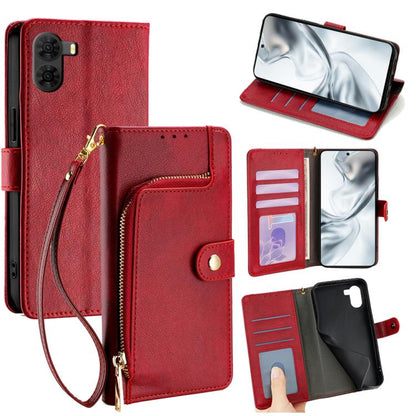 Zipper Bag Leather Phone Case, For ZTE nubia S2 504ZT, For ZTE nubia S2e / S2R / S2 Lite, For ZTE Blade A36 4G, For ZTE Blade A56 4G, For ZTE Kantan Sumaho 4 A402ZT, For ZTE Blade A35e 4G