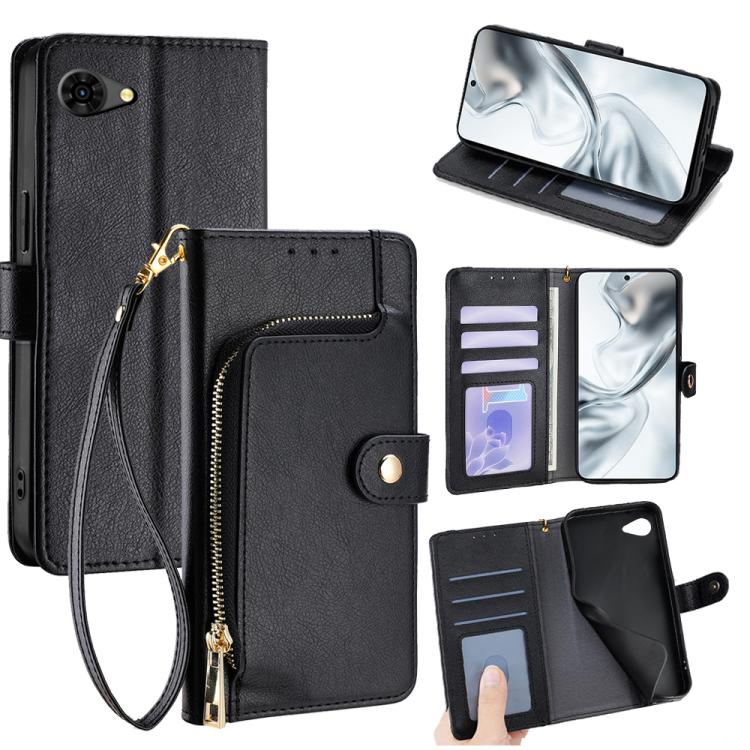 Zipper Bag Leather Phone Case, For ZTE nubia S2 504ZT, For ZTE nubia S2e / S2R / S2 Lite, For ZTE Blade A36 4G, For ZTE Blade A56 4G, For ZTE Kantan Sumaho 4 A402ZT, For ZTE Blade A35e 4G