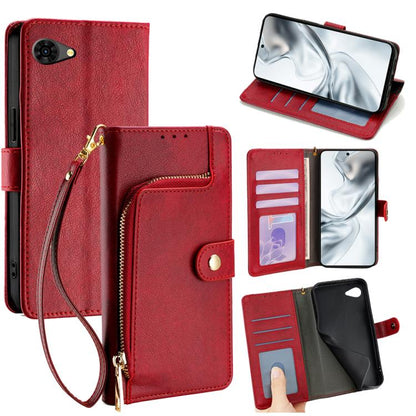 Zipper Bag Leather Phone Case, For ZTE nubia S2 504ZT, For ZTE nubia S2e / S2R / S2 Lite, For ZTE Blade A36 4G, For ZTE Blade A56 4G, For ZTE Kantan Sumaho 4 A402ZT, For ZTE Blade A35e 4G