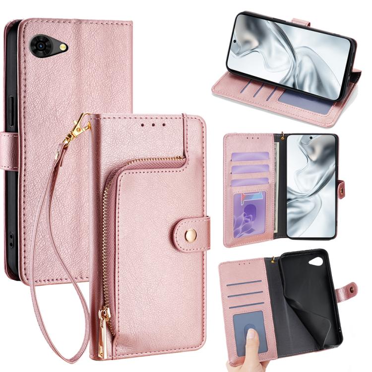 Zipper Bag Leather Phone Case, For ZTE nubia S2 504ZT, For ZTE nubia S2e / S2R / S2 Lite, For ZTE Blade A36 4G, For ZTE Blade A56 4G, For ZTE Kantan Sumaho 4 A402ZT, For ZTE Blade A35e 4G