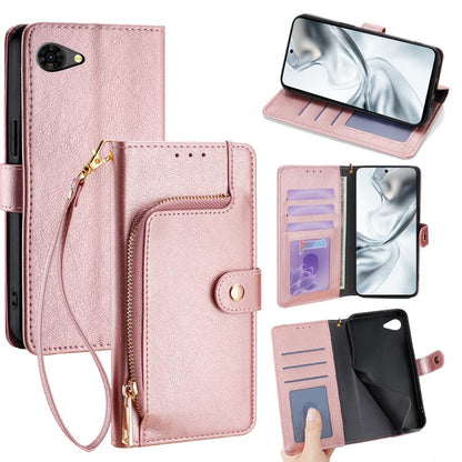 Zipper Bag Leather Phone Case, For ZTE nubia S2 504ZT, For ZTE nubia S2e / S2R / S2 Lite, For ZTE Blade A36 4G, For ZTE Blade A56 4G, For ZTE Kantan Sumaho 4 A402ZT, For ZTE Blade A35e 4G