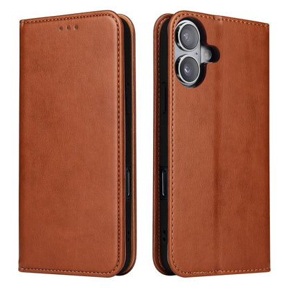 Fierre Shann PU Genuine Leather Texture Phone Case, For iPhone 17e / 16e, For iPhone 17 Pro Max, For iPhone 17 Pro, For iPhone 17, For iPhone Air, For iPhone 16 Pro Max