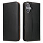 Fierre Shann PU Genuine Leather Texture Phone Case, For iPhone 17e / 16e, For iPhone 17 Pro Max, For iPhone 17 Pro, For iPhone 17, For iPhone Air, For iPhone 16 Pro Max