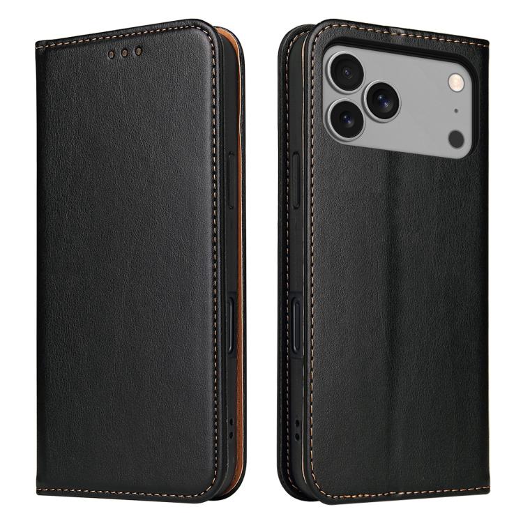 Fierre Shann PU Genuine Leather Texture Phone Case, For iPhone 17e / 16e, For iPhone 17 Pro Max, For iPhone 17 Pro, For iPhone 17, For iPhone Air, For iPhone 16 Pro Max