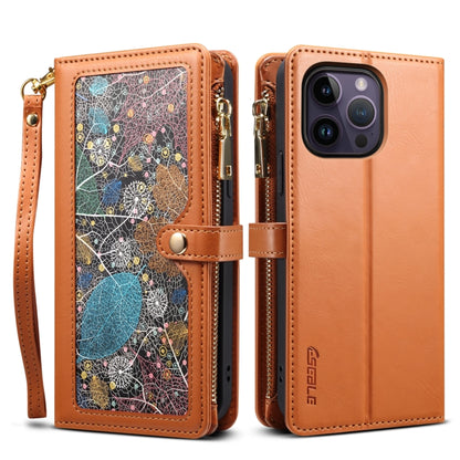 ESEBLE Star Series Lanyard Zipper Wallet RFID Leather Case, For iPhone 16e, For iPhone 16 Pro Max, For iPhone 16 Pro, For iPhone 16 Plus, For iPhone 16, For iPhone 15 Pro Max, For iPhone 15 Pro, For iPhone 15 Plus