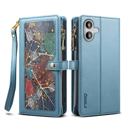 ESEBLE Star Series Lanyard Zipper Wallet RFID Leather Case, For iPhone 16e, For iPhone 16 Pro Max, For iPhone 16 Pro, For iPhone 16 Plus, For iPhone 16, For iPhone 15 Pro Max, For iPhone 15 Pro, For iPhone 15 Plus