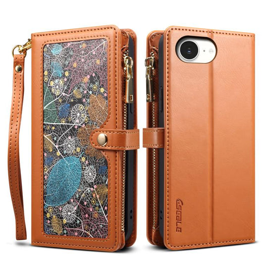 ESEBLE Star Series Lanyard Zipper Wallet RFID Leather Case, For iPhone 16e, For iPhone 16 Pro Max, For iPhone 16 Pro, For iPhone 16 Plus, For iPhone 16, For iPhone 15 Pro Max, For iPhone 15 Pro, For iPhone 15 Plus