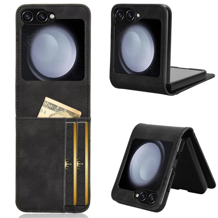 Skin-feeling Half-split External Card Slot Folding Phone Case