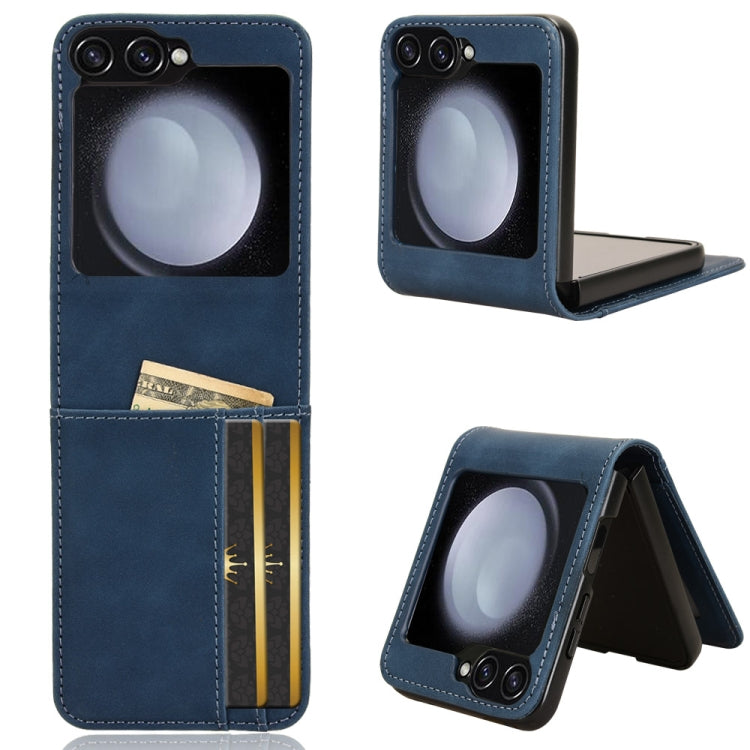 Skin-feeling Half-split External Card Slot Folding Phone Case