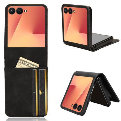 Skin-feeling Half-split External Card Slot Folding Phone Case