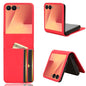 Skin-feeling Half-split External Card Slot Folding Phone Case
