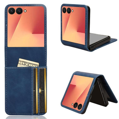 Skin-feeling Half-split External Card Slot Folding Phone Case