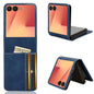 Skin-feeling Half-split External Card Slot Folding Phone Case