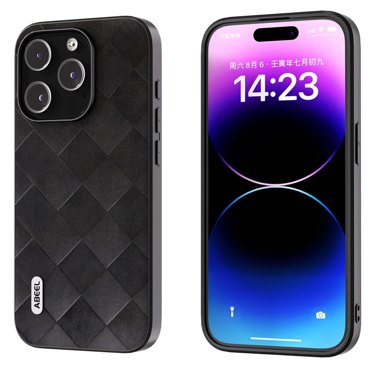ABEEL Weave Plaid PU Phone Case, For iPhone 15 Pro Max, For iPhone 15 Plus, For iPhone 15, For iPhone 15 Pro