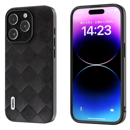 ABEEL Weave Plaid PU Phone Case, For iPhone 15 Pro Max, For iPhone 15 Plus, For iPhone 15, For iPhone 15 Pro