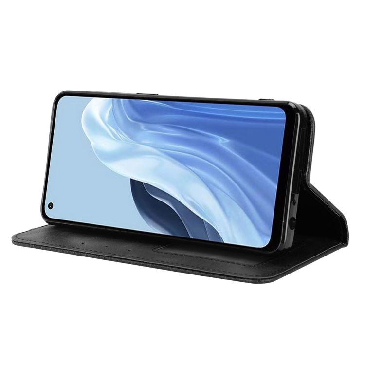 Magnetic Buckle Retro Texture Leather Phone Case, For OPPO Reno9 A / Reno7 A