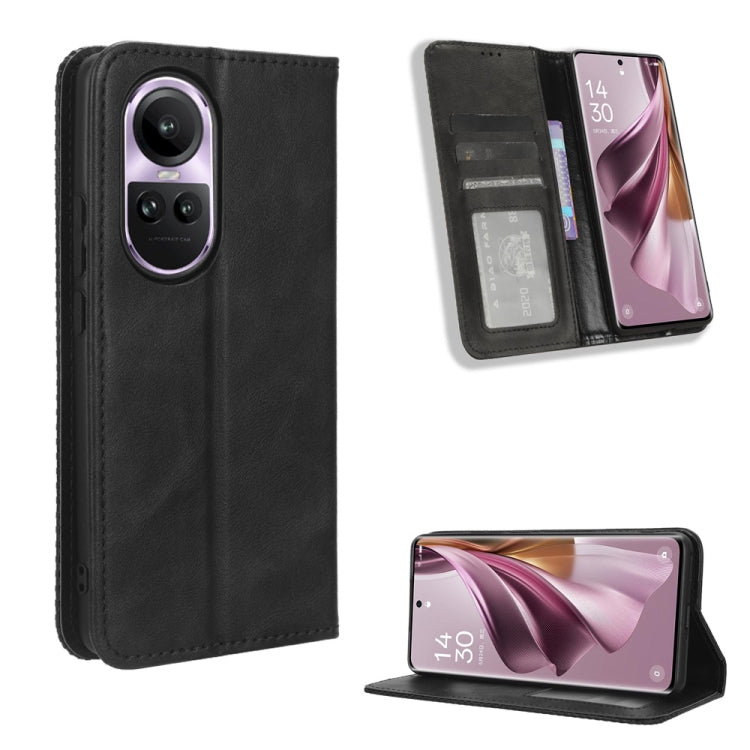 Magnetic Buckle Retro Texture Leather Phone Case, For OPPO A58 4G, For OPPO Reno10 Global, For OPPO A78 4G, For OPPO Find X8 Pro, For OPPO Reno9 A / Reno7 A