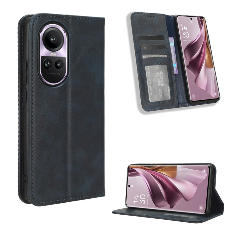 Magnetic Buckle Retro Texture Leather Phone Case, For OPPO A58 4G, For OPPO Reno10 Global, For OPPO A78 4G, For OPPO Find X8 Pro, For OPPO Reno9 A / Reno7 A