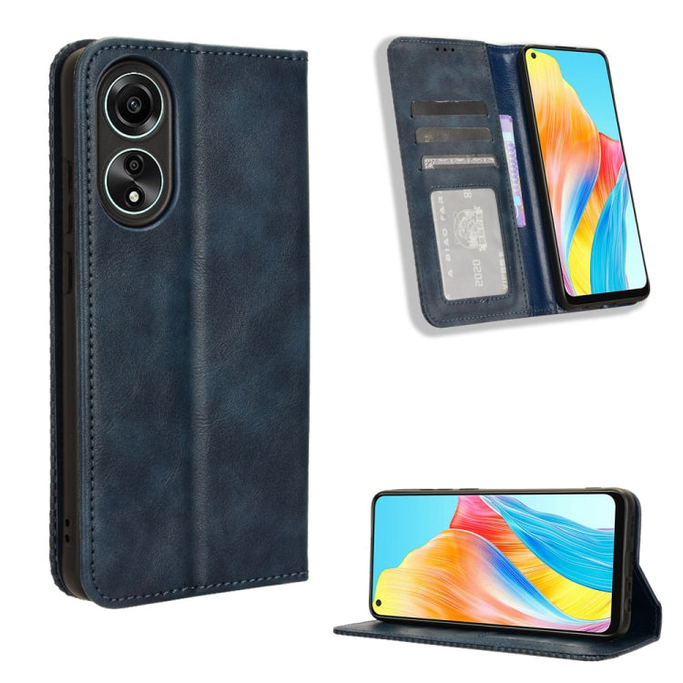 Magnetic Buckle Retro Texture Leather Phone Case, For OPPO A58 4G, For OPPO Reno10 Global, For OPPO A78 4G, For OPPO Find X8 Pro, For OPPO Reno9 A / Reno7 A