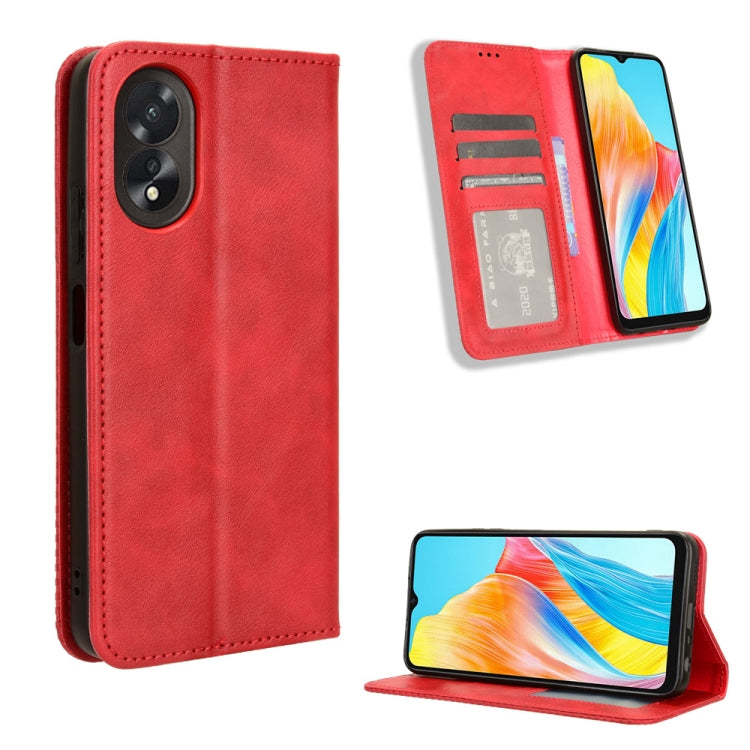 Magnetic Buckle Retro Texture Leather Phone Case, For OPPO Find N3 / OnePlus Open, For OPPO A38 4G / A18 4G, For OPPO A2 Pro 5G, For OPPO A58 4G, For OPPO Reno10 Global, For OPPO A78 4G