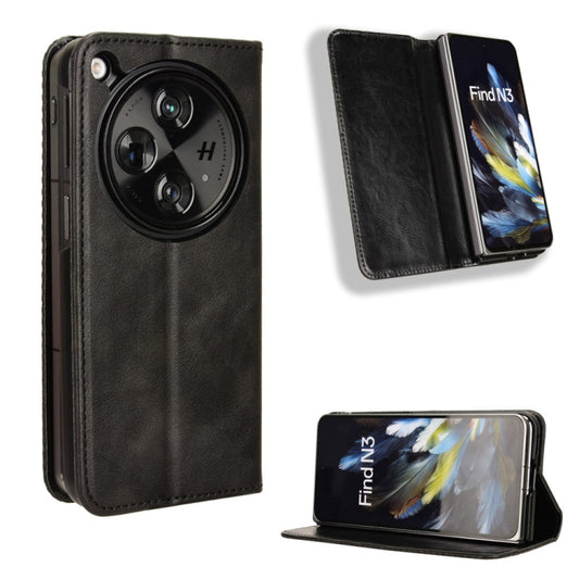 Magnetic Buckle Retro Texture Leather Phone Case, For OPPO Find N3 / OnePlus Open, For OPPO A38 4G / A18 4G, For OPPO A2 Pro 5G, For OPPO A58 4G, For OPPO Reno10 Global, For OPPO A78 4G