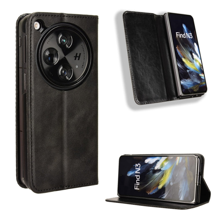 Magnetic Buckle Retro Texture Leather Phone Case, For OPPO Find N3 / OnePlus Open, For OPPO A38 4G / A18 4G, For OPPO A2 Pro 5G, For OPPO A58 4G, For OPPO Reno10 Global, For OPPO A78 4G