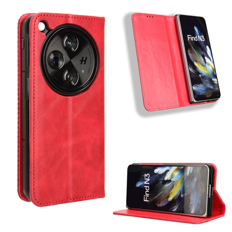 Magnetic Buckle Retro Texture Leather Phone Case, For OPPO Find N3 / OnePlus Open, For OPPO A38 4G / A18 4G, For OPPO A2 Pro 5G, For OPPO A58 4G, For OPPO Reno10 Global, For OPPO A78 4G