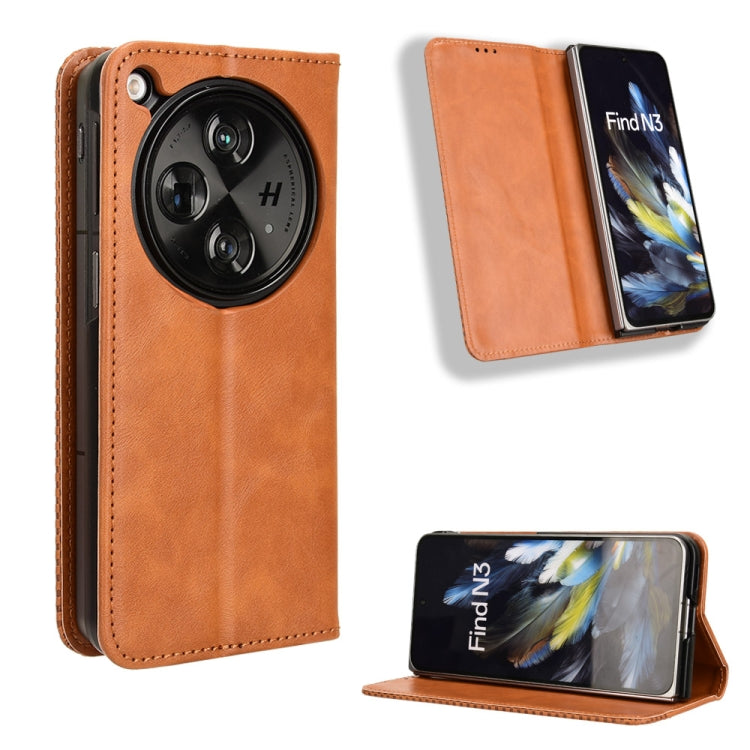 Magnetic Buckle Retro Texture Leather Phone Case, For OPPO Reno11 Pro 5G Global, For OPPO Find X7 Ultra 5G, For OPPO A79 5G / A2 5G, For OPPO Find N3 / OnePlus Open, For OPPO A38 4G / A18 4G, For OPPO A2 Pro 5G