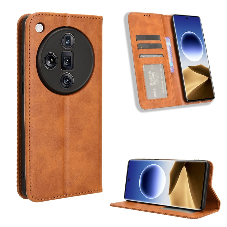 Magnetic Buckle Retro Texture Leather Phone Case, For OPPO Reno11 F 5G / F25 Pro 5G, For OPPO Find X7 5G, For OPPO Reno11 5G Global, For OPPO Reno11 Pro 5G Global, For OPPO Find X7 Ultra 5G, For OPPO A79 5G / A2 5G